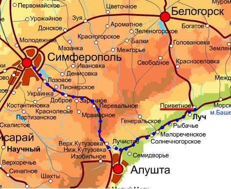 Карта белогорск крым онлайн